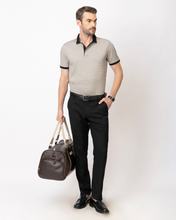 Jacquard Polo in Subtle Gold