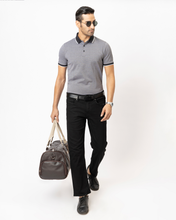 Jacquard Polo in DKNavy