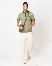 Jacquard Olive Polo