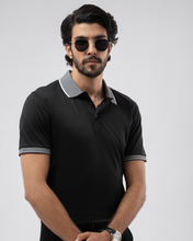 Infinity Designer Polo Shirt in Black