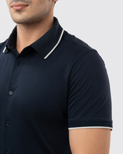 Drop Needle Short Sleeve Shirt in DKNavy
