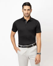 Statement Placket Black Polo