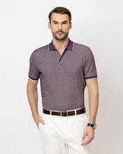 Jacquard Purple Polo