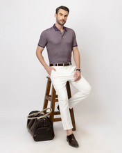 Jacquard Purple Polo