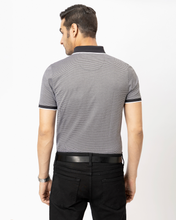 Jacquard Polo in DKNavy