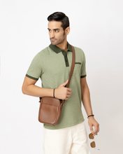 Jacquard Olive Polo