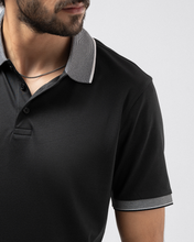 Infinity Designer Polo Shirt in Black