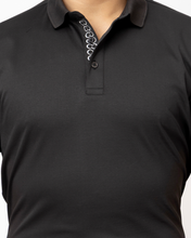 Statement Placket Black Polo