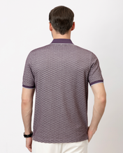 Jacquard Purple Polo
