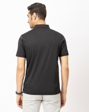 Statement Placket Black Polo